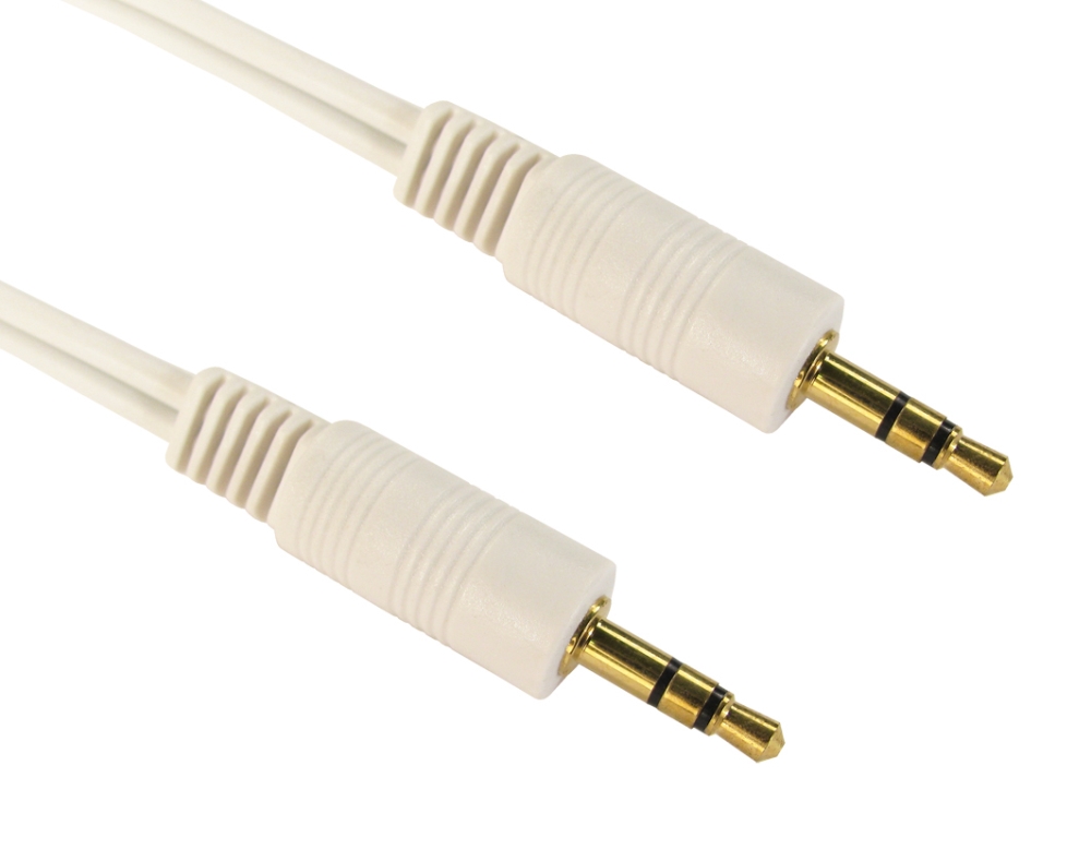 Cables Direct 3.5 mm - 3.5 mm 2m audio cable 3.5mm White