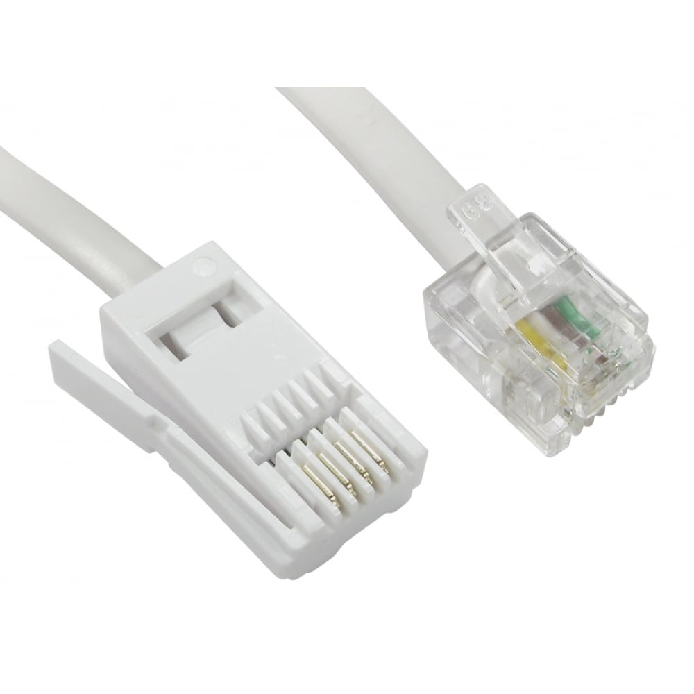 Cables Direct 10m Crossover RJ11 (M) to BT (M) Cable
