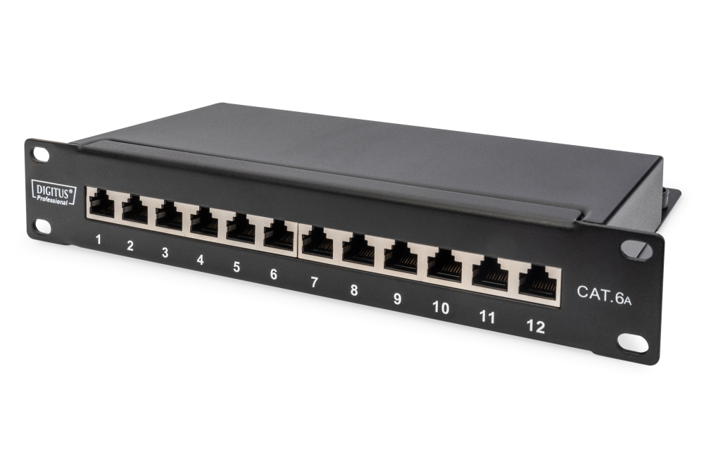 Digitus 12-Port Patch Panels - Black