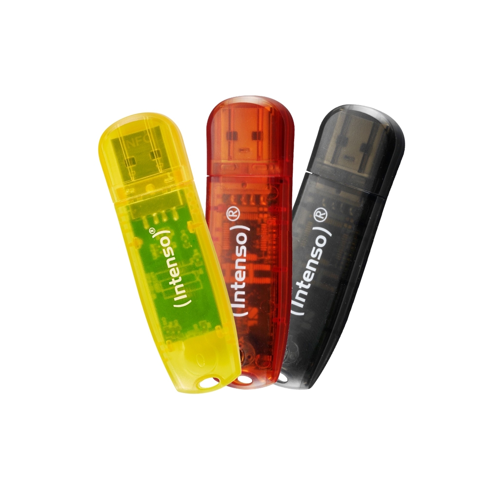 Intenso 3x32GB USB Flash Drives - Transparent