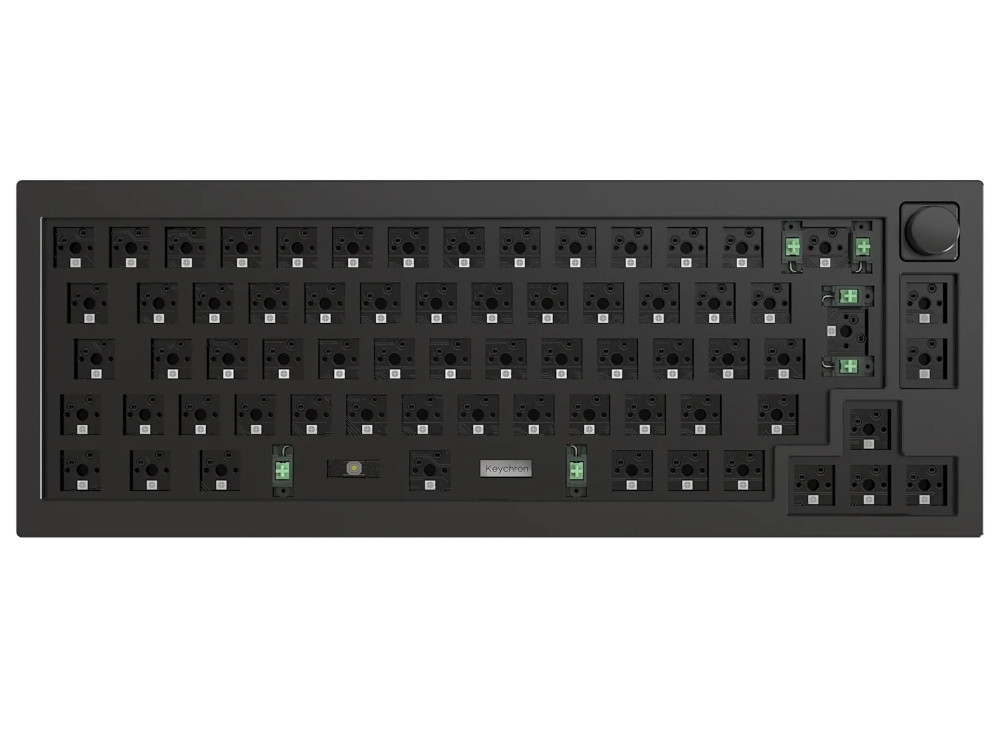 Keychron ISO Q2 QMK RGB Barebone Aluminium Mac/PC Carbon Black Custom Keyboard with Knob