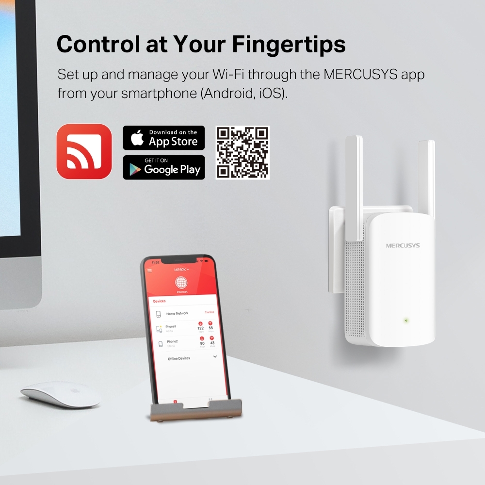 Mercusys AX1500 Network Extenders - White