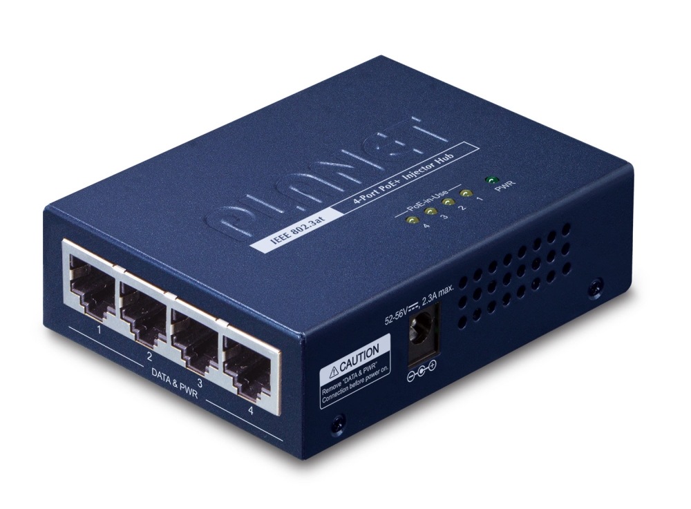 4P Inj Hub PoE+ 120W