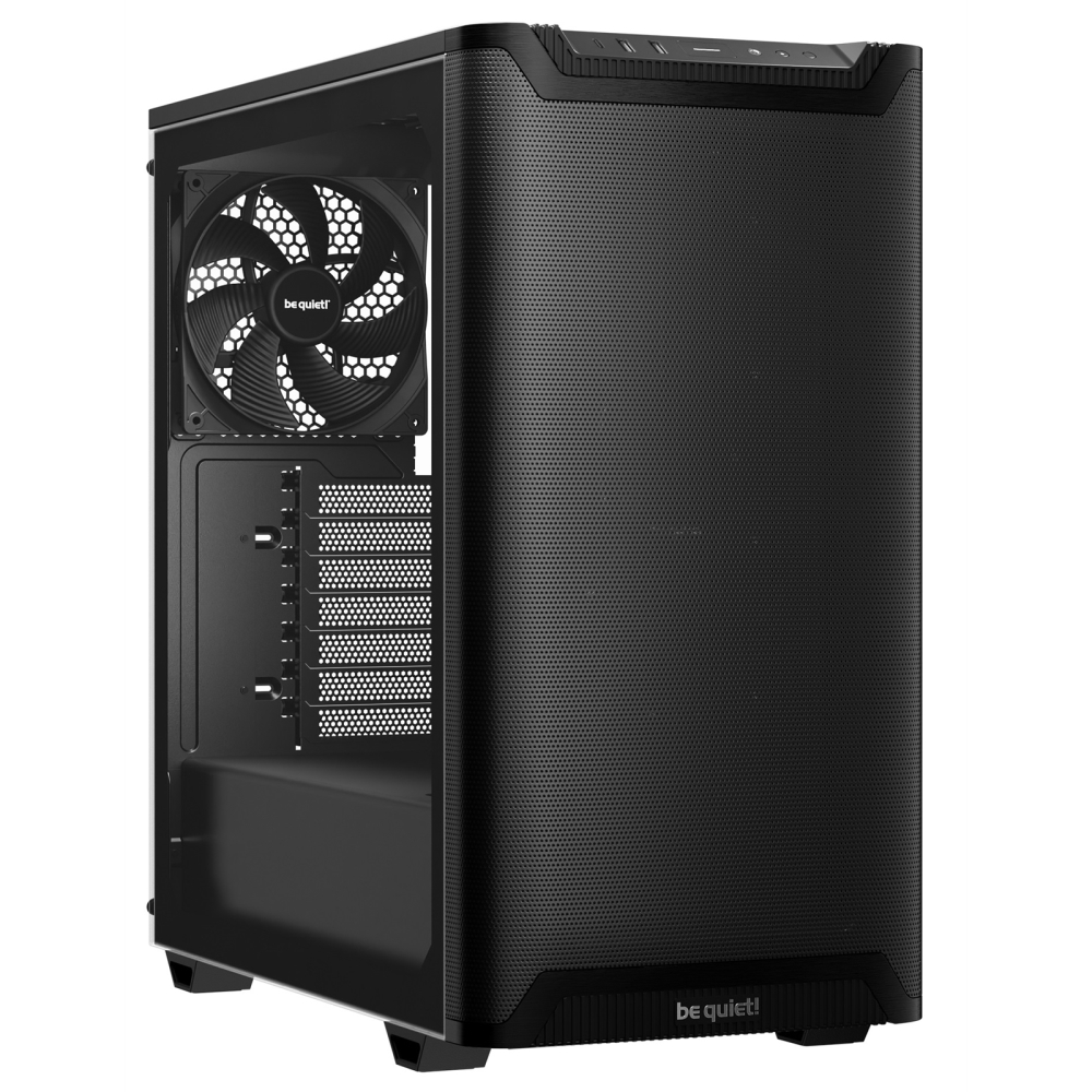 be quiet! Be Quiet! Pure Base 501 Airflow Window Gaming Case, ATX w/ Glass Side, Compact Design, 2 Pure Wings 3 Fans, High Airflow Front & Top, USB-C, Black